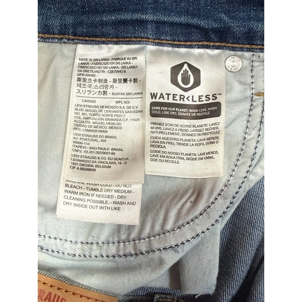 Levi's 414 Classic Straight Jeans Womens 18W Blue Denim Mid Rise Casual
